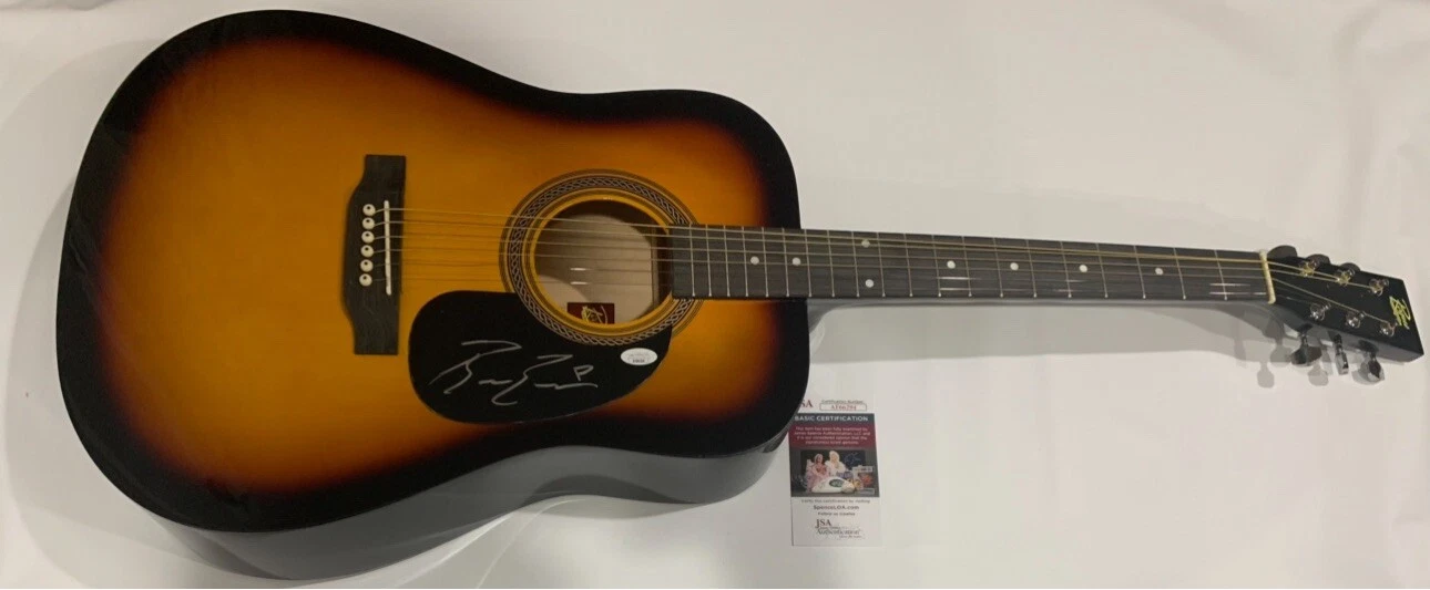 BAILEY ZIMMERMAN SIGNED SUNBURST ACOUSTIC GUITAR COUNTRY SUPERSTAR PROOF JSA COA