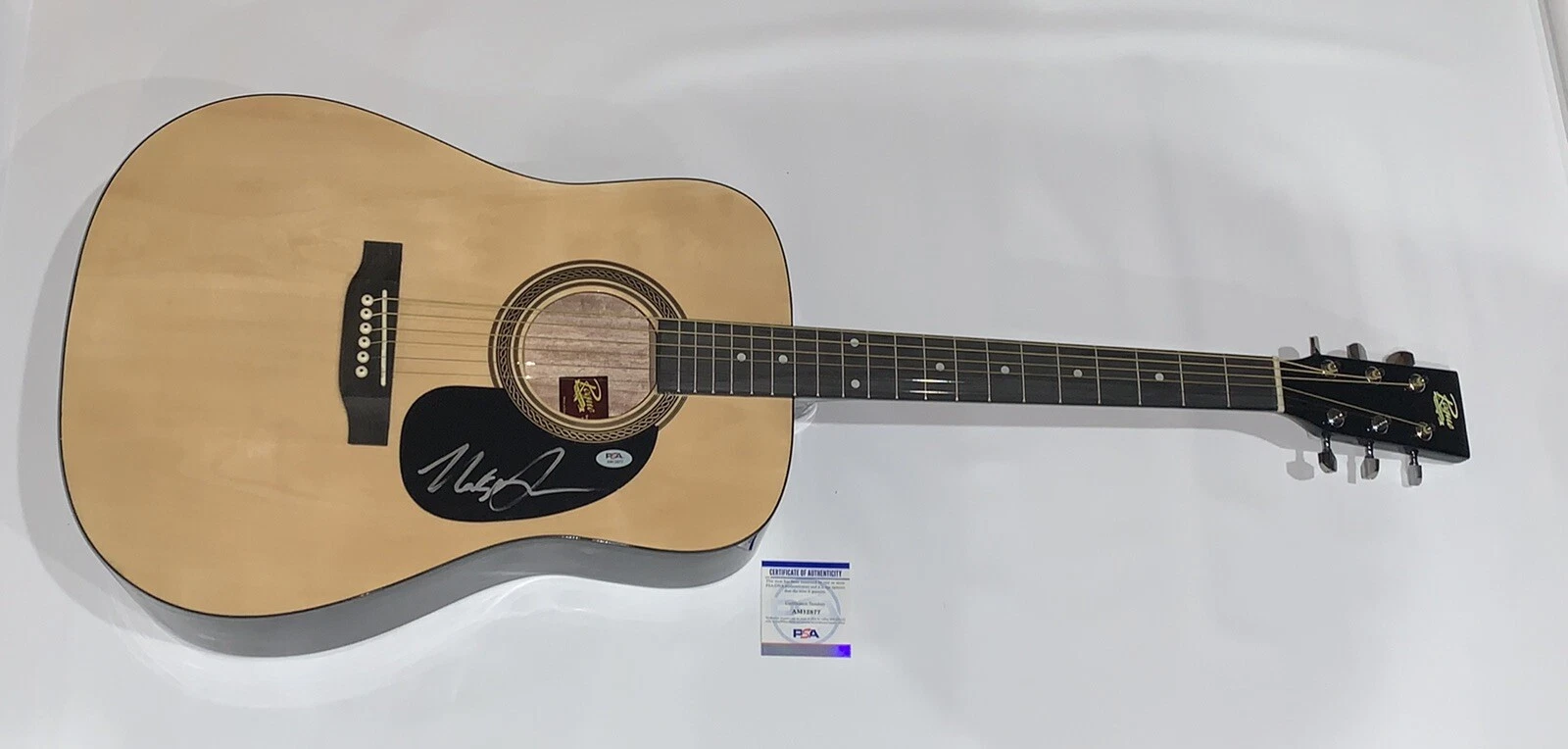NATE SMITH SIGNED FULL-SIZE NATURAL ACOUSTIC GUITAR WHISKEY ON YOU PSA COA