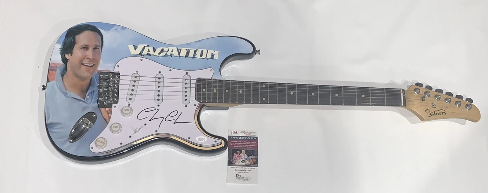 CHEVY CHASE SIGNED CUSTOM ELECTRIC GUITAR VACATION VERY RARE JSA COA