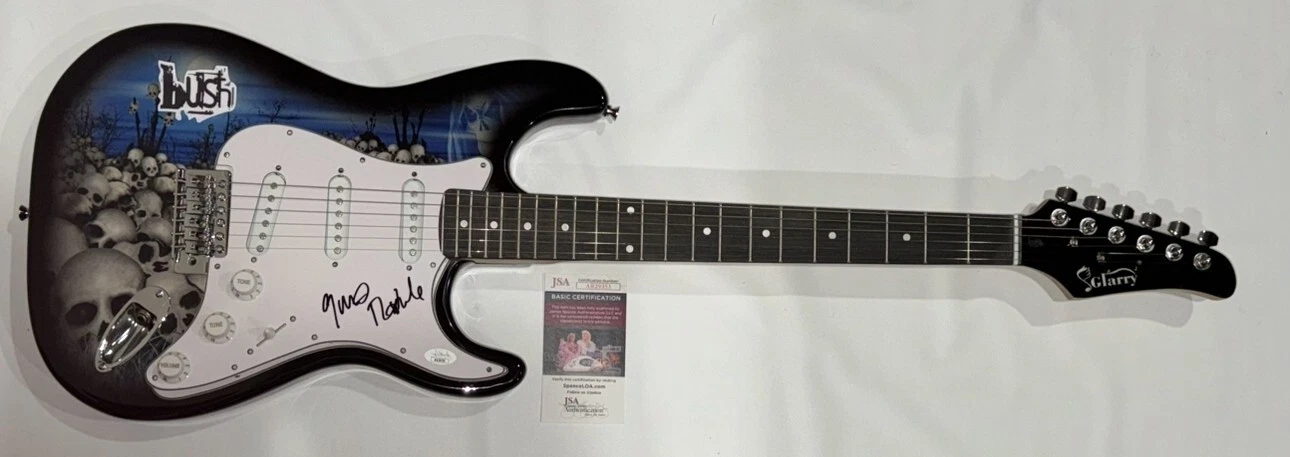 GAVIN ROSSDALE SIGNED SKULL ELECTRIC GUITAR BUSH PROOF RARE JSA COA