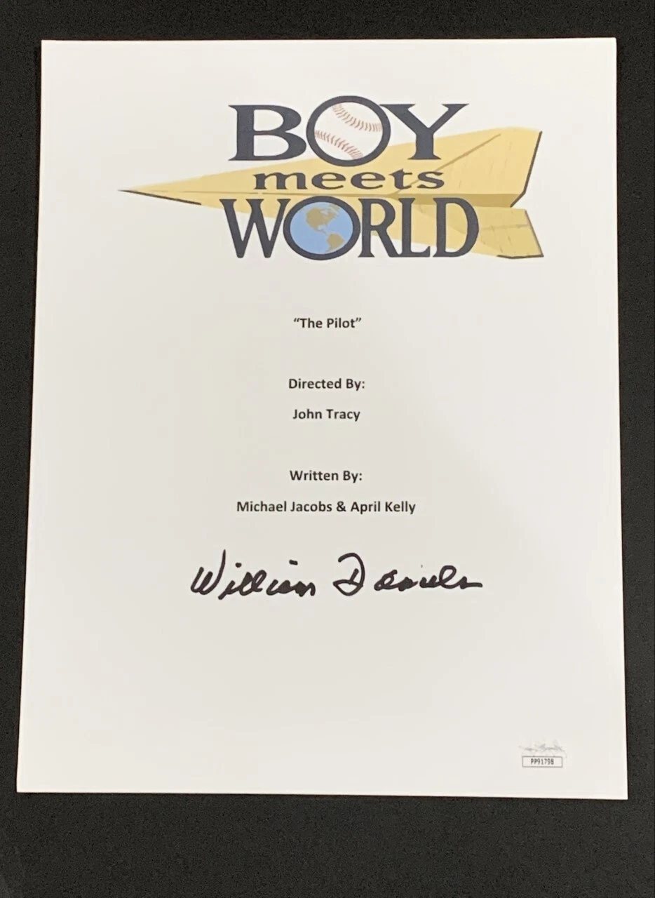 WILLIAM DANIELS SIGNED BOY MEETS WORLD PILOT SCRIPT MR. FEENY JSA COA COLLECTIBLE MEMORABILIA