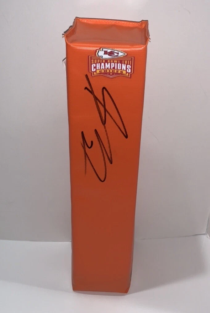 SKYY MOORE SIGNED TOUCHDOWN PYLON KANSAS CITY CHIEFS SUPER BOWL CHAMPIONS JSA CO