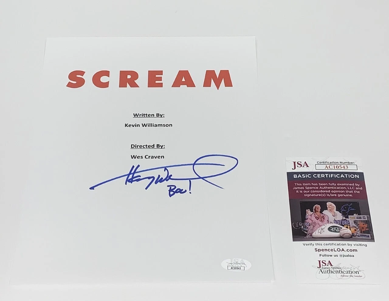 HENRY WINKLER SIGNED SCREAM FULL MOVIE SCRIPT BOO PROOF JSA COA