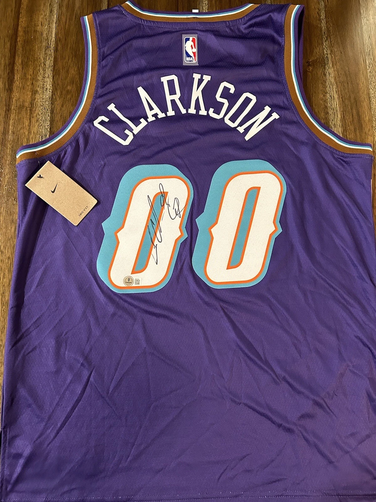 Jordan Clarkson ‘Utah Jazz’ Signed Autograph Custom NBA Jersey Beckett