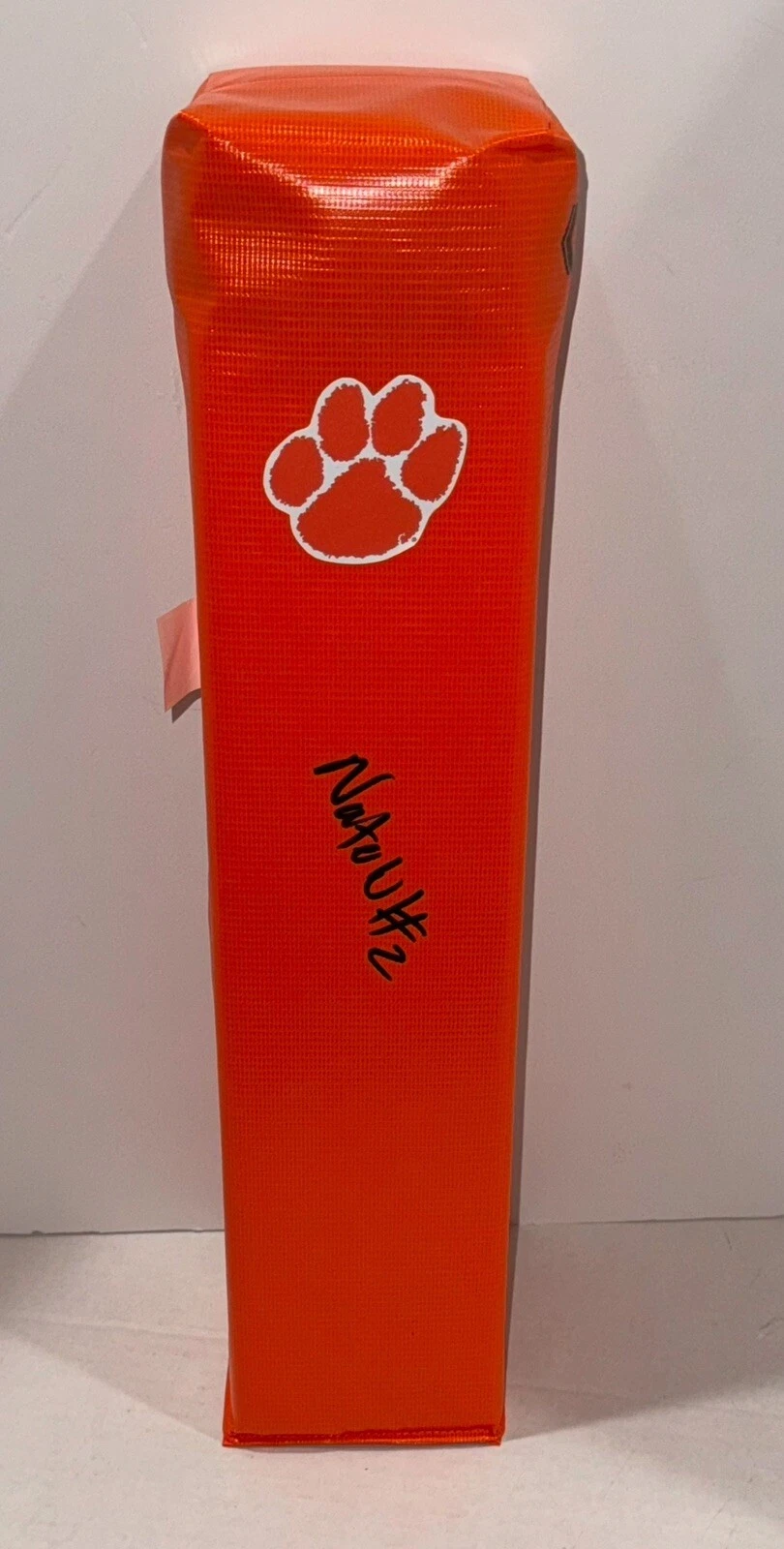 NATE WIGGINS SIGNED TOUCHDOWN PYLON CLEMSON TIGERS NFL STAR PROOF