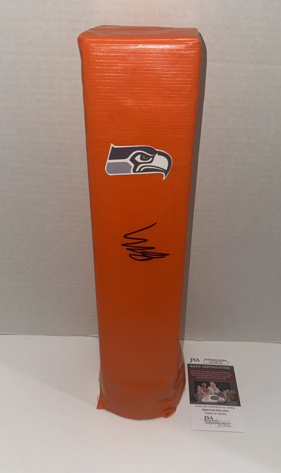 BYRON MURPHY II SIGNED TOUCHDOWN PYLON SEATTLE SEAHAWKS #1 PICK JSA COA