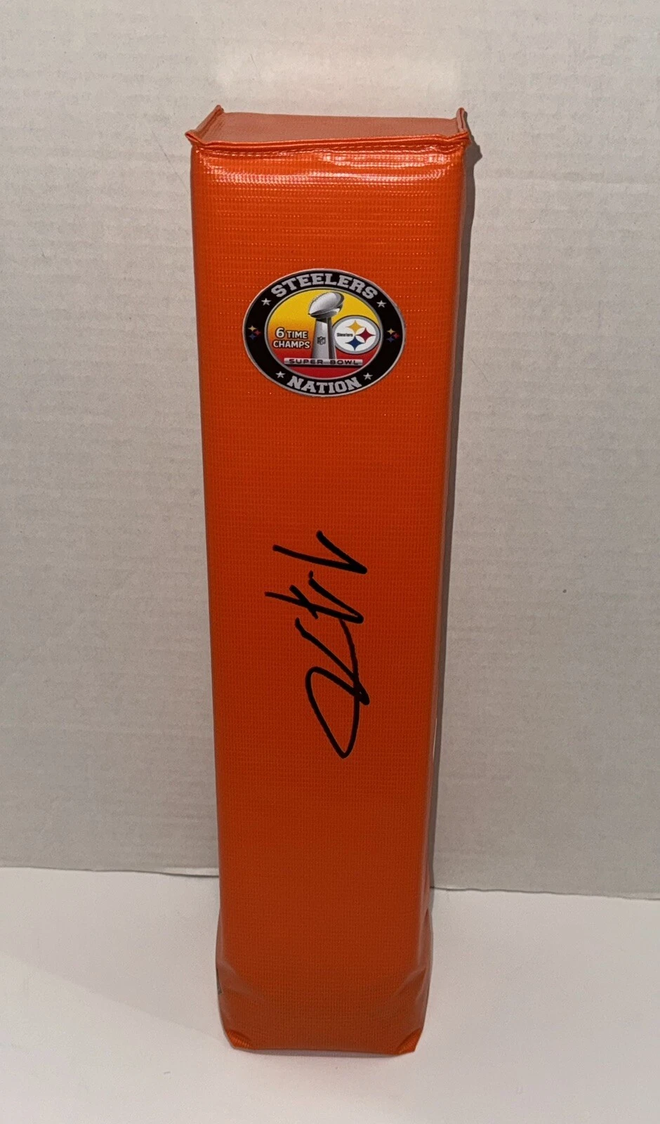 TROY FAUTANU SIGNED TOUCHDOWN PYLON PITTSBURGH STEELERS NFL STAR