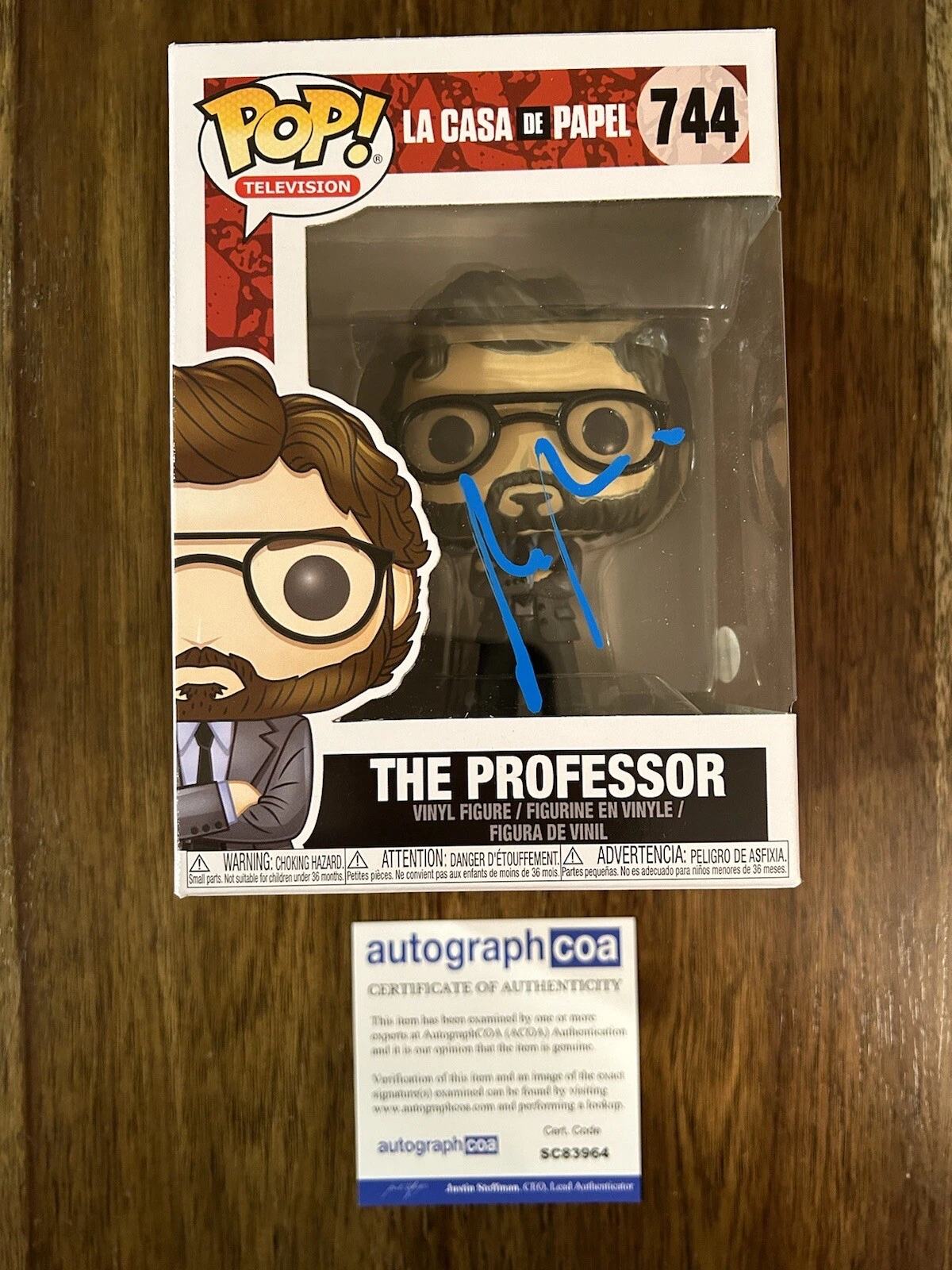Alvaro Morte ‘Money Heist’ Signed Funko Pop ‘The Professor’ ACOA ‘El Professor’