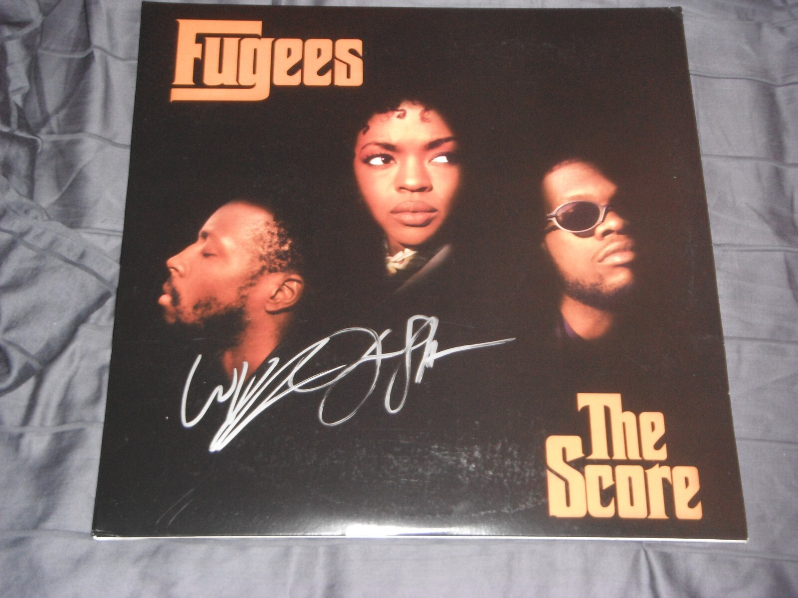 THE FUGEES GROUP SIGNED THE SCORE VINYL ALBUM LAURYN HULL WYCLEF JEAN