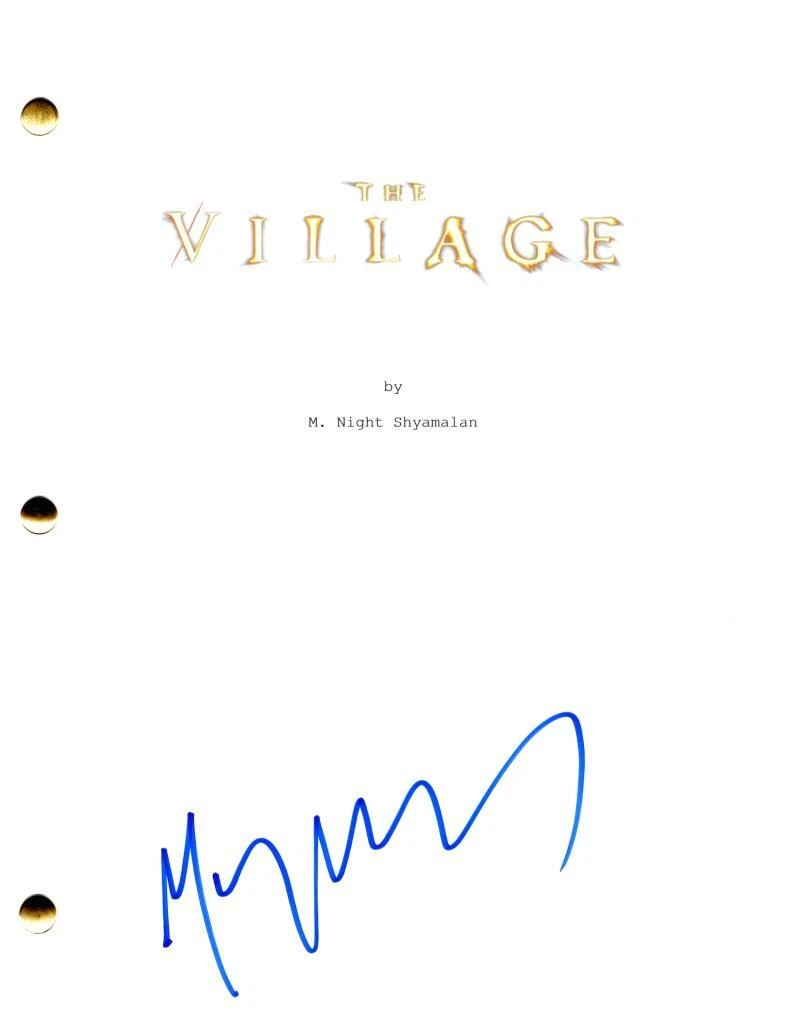 M Night Shyamalan Signed Autograph The Village Full Movie Script Screenplay