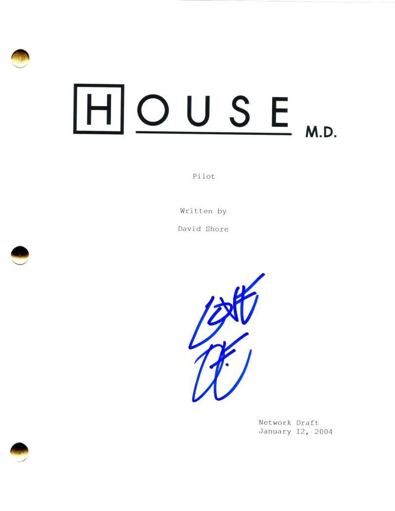 Omar Epps Signed Autograph House MD Full Pilot Script Screenplay - Eric Foreman