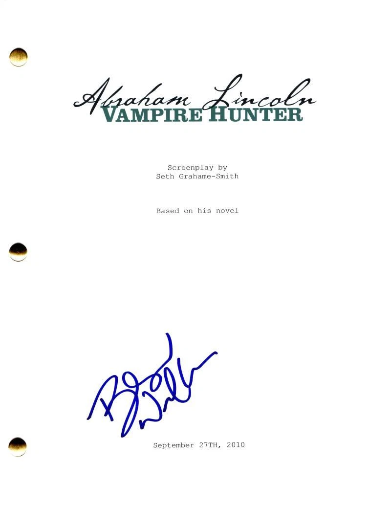 Benjamin Walker Signed Autograph Abraham Lincoln Vampire Hunter Movie Script
