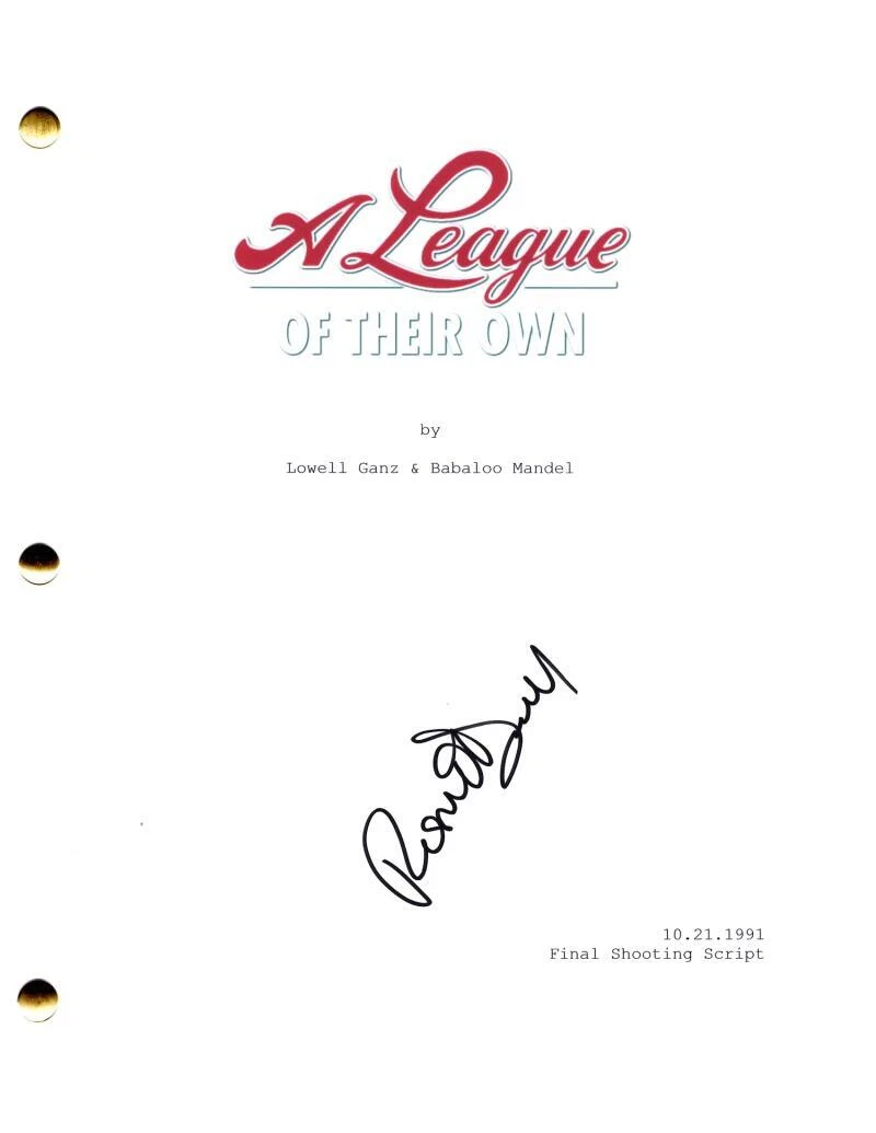 Rosie O'Donnell Signed Autograph A League of Their Own Movie Script Screenplay