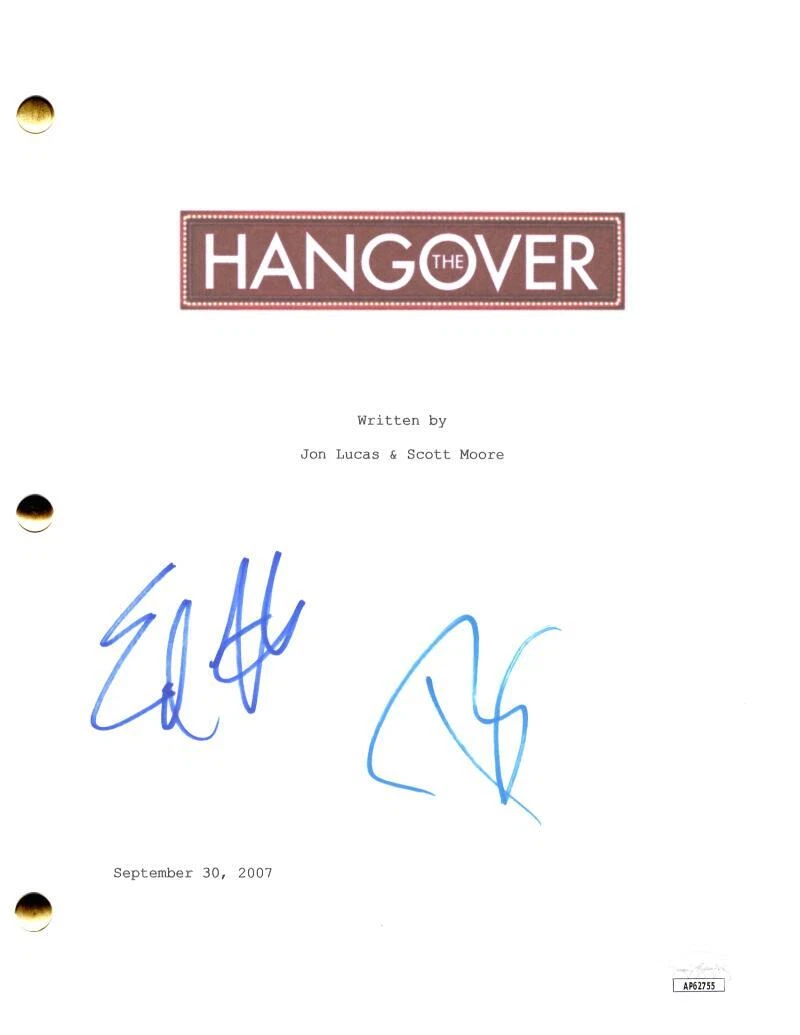 Bradley Cooper & Ed Helms Signed Autograph The Hangover Script Screenplay JSA