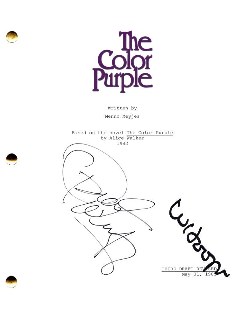 Oprah Winfrey & Whoopi Goldberg Signed Autograph The Color Purple Full Script