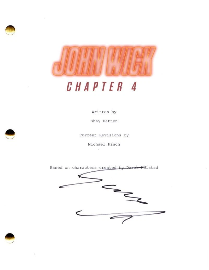 Scott Adkins Signed Autograph John Wick Chapter 4 Full Movie Script Screenplay