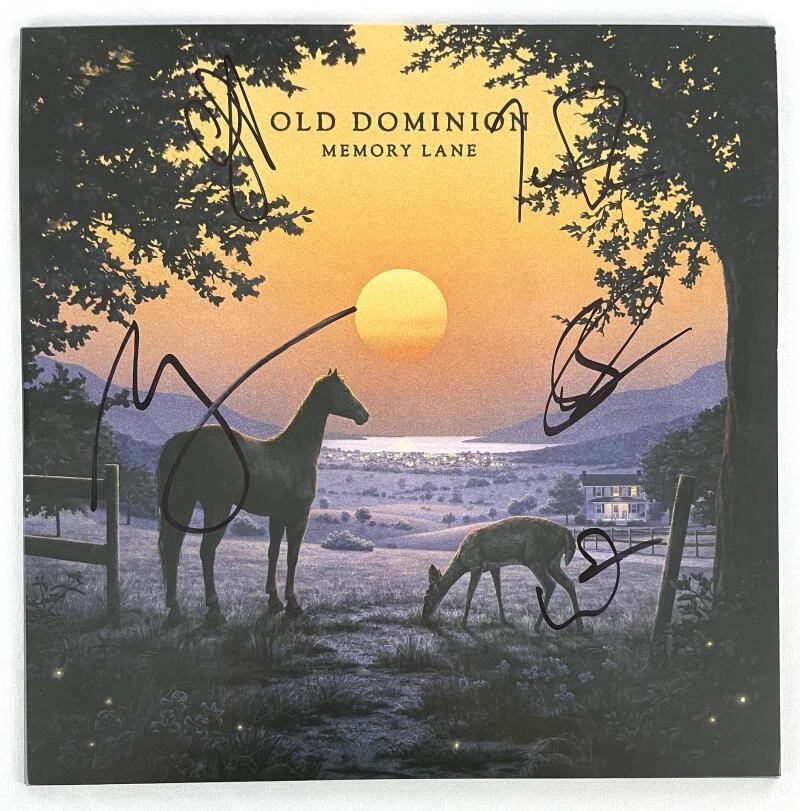 Old Dominion Full Band Signed Autograph Album Vinyl Record - Memory Lane JSA COA