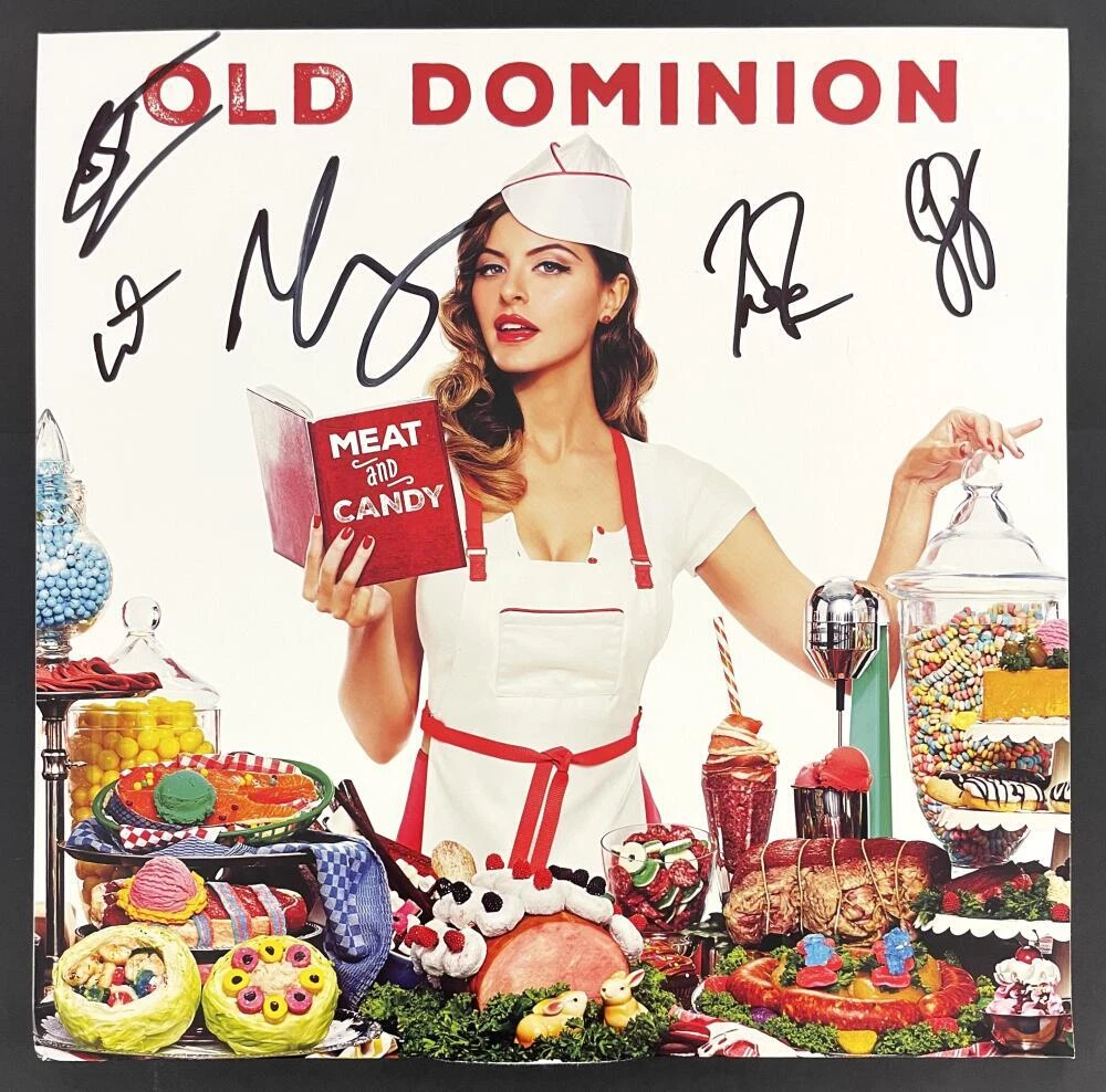 Old Dominion Band Signed Autograph Album Vinyl Record - Meat and Candy JSA COA