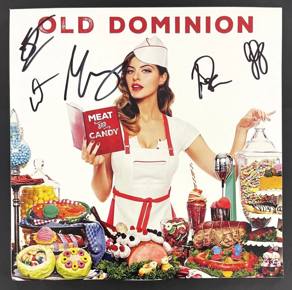 Old Dominion Band x5 Signed Autograph Album Vinyl Record Meat and Candy JSA COA