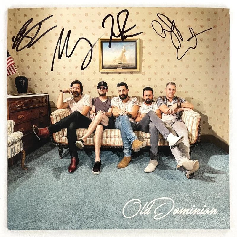 Old Dominion Band x5 Signed Autograph Album Vinyl Record LP self titled JSA COA