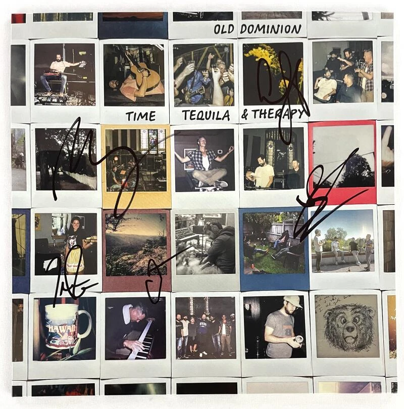 Old Dominion Signed Autograph Album Vinyl Record - Time, Tequila & Therapy JSA