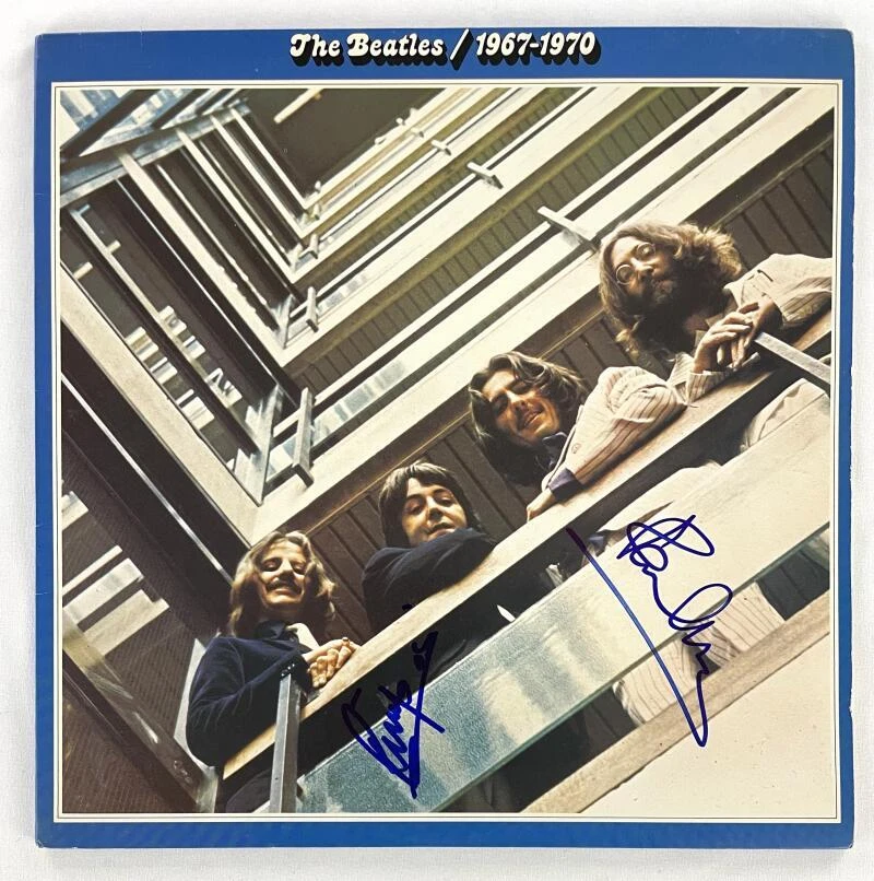 Paul McCartney & Ringo Starr Signed Autograph Album Vinyl Record The Beatles JSA