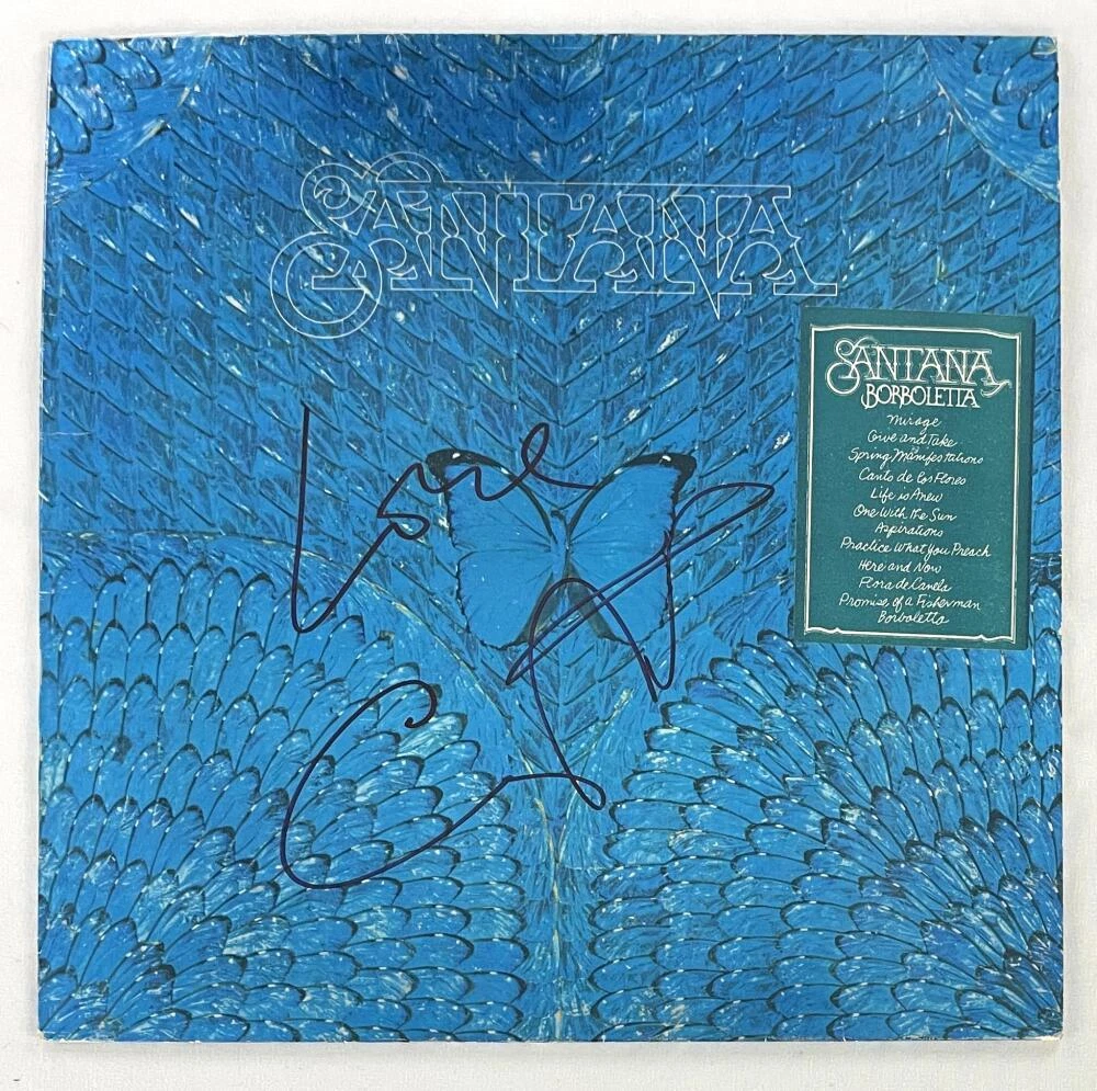 Carlos Santana Signed Autograph Album Vinyl Record - Borboletta w/ JSA COA