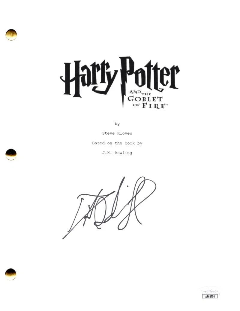 Daniel Radcliffe Signed Autograph Harry Potter Goblet of Fire Script w/ JSA COA