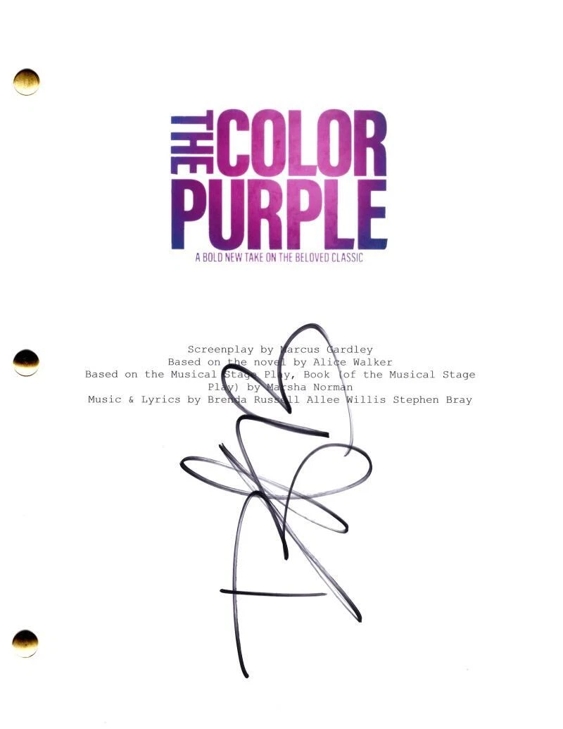 Danielle Brooks Signed Autograph The Color Purple Full Movie Script Screenplay