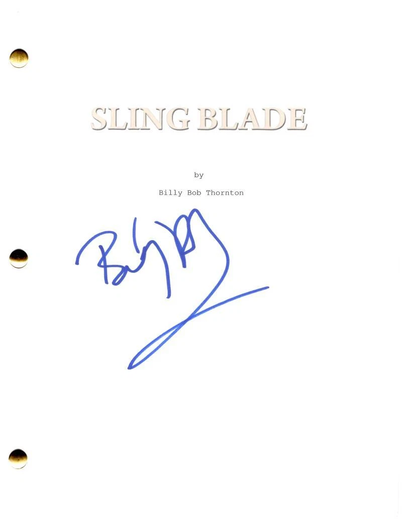 Billy Bob Thornton Signed Autograph Sling Blade Full Movie Script Screenplay