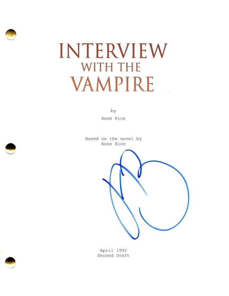Antonio Banderas Signed Autograph Interview with the Vampire Full Movie Script