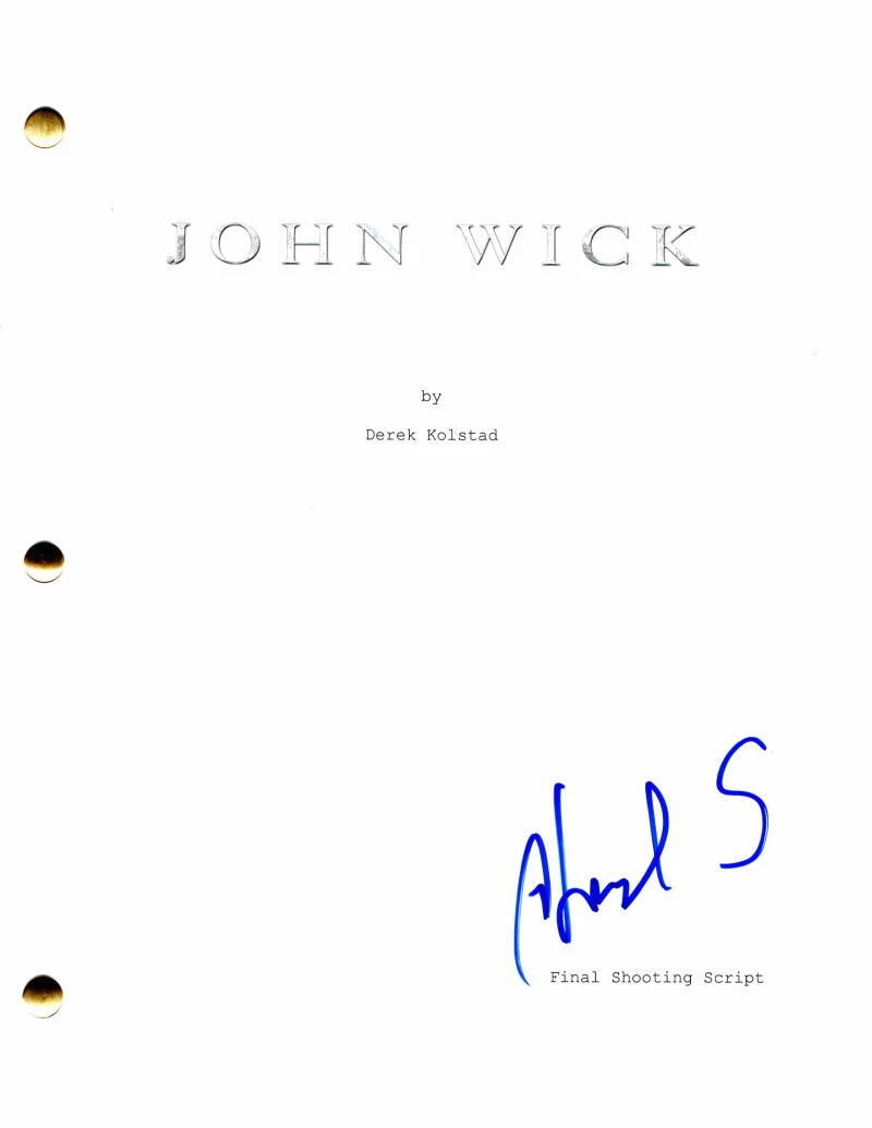 Chad Stahelski Signed Autograph John Wick Full Movie Script - Keanu Reeves