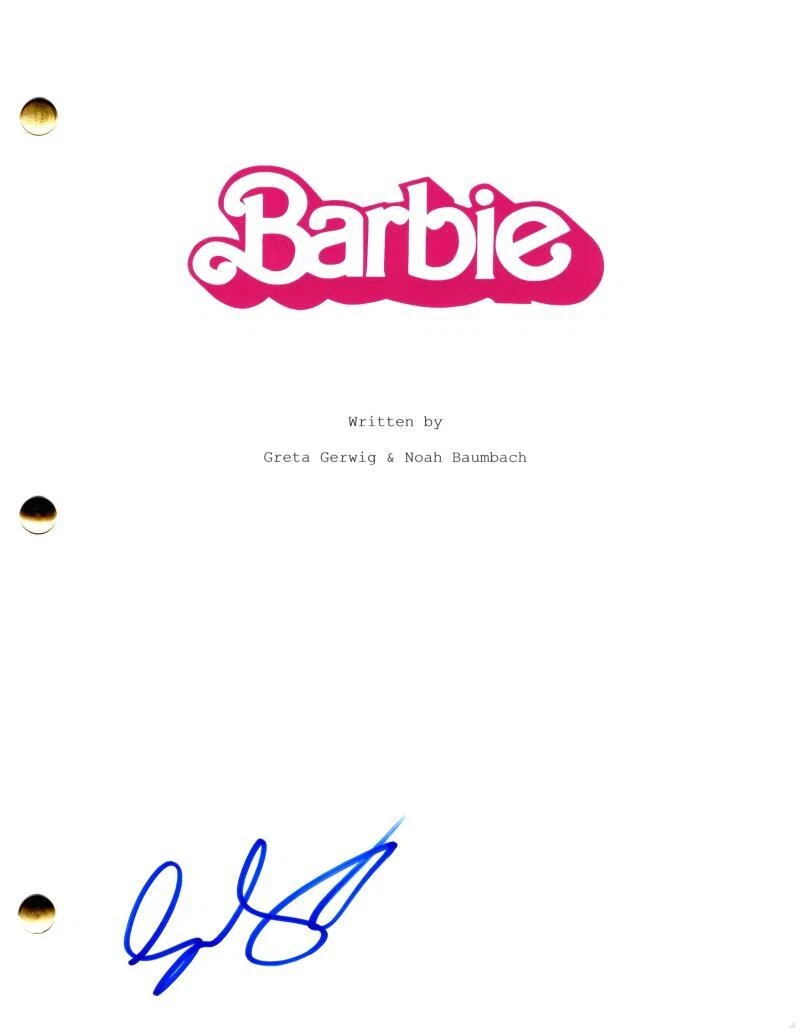 Greta Gerwig Signed Autograph Barbie Full Movie Script Screenplay - Ryan Gosling