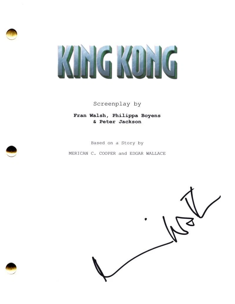 Naomi Watts Signed Autograph King Kong Full Movie Script Screenplay - Ann Darrow