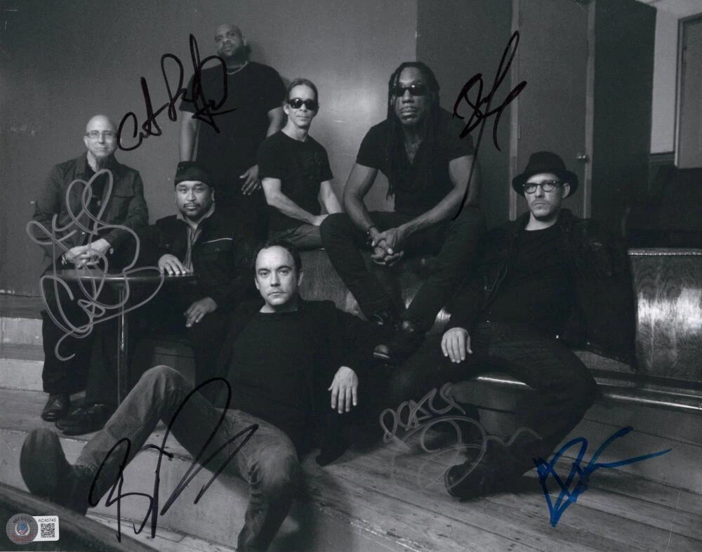 Dave Matthews Band x6 Signed Autograph 11x14 Photo Dave Boyd Carter+ Beckett COA