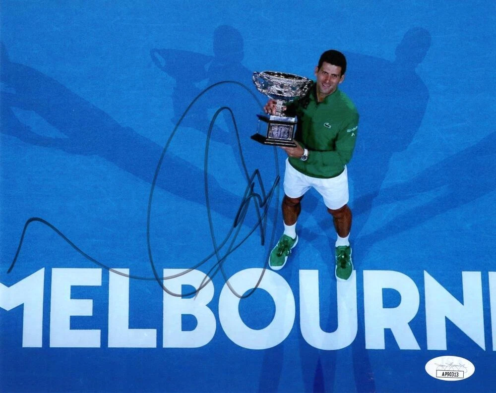 Novak Djokovic Signed Autograph 8x10 Photo - Wimbledon & US Open Champ JSA COA