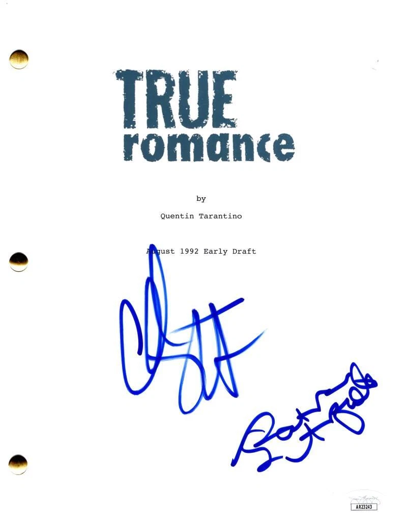 Christian Slater & Patricia Arquette Signed Autograph True Romance Script w/ JSA