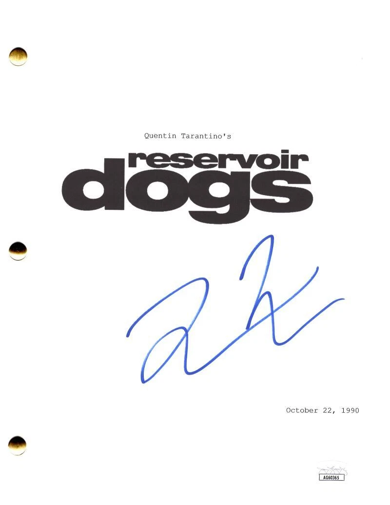 Quentin Tarantino Signed Autograph Reservoir Dogs Movie Script Screenplay w/ JSA