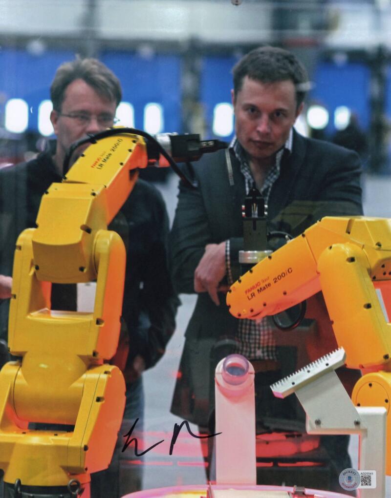 Elon Musk Signed Autograph 11x14 Photo - Tesla SpaceX Twitter X CEO Beckett COA