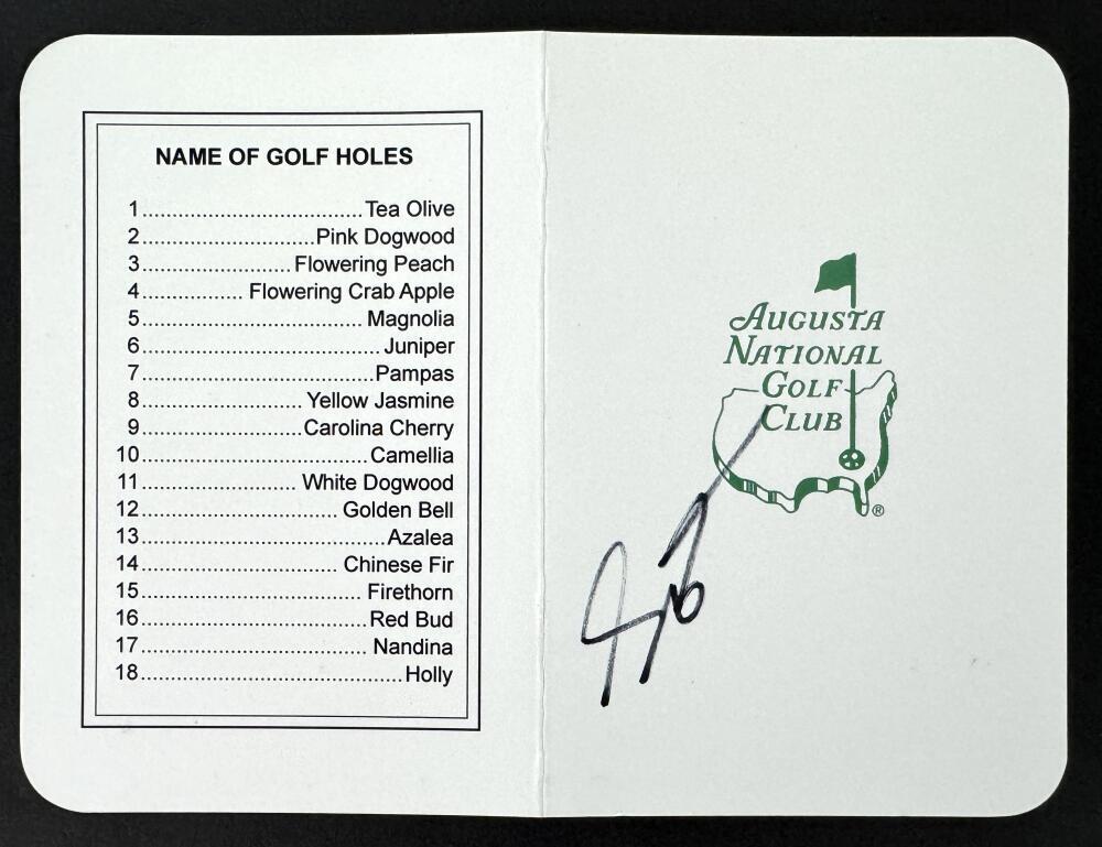 Scottie Scheffler Signed Autograph Augusta National Masters Scorecard w/ JSA COA