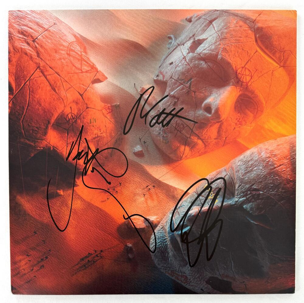 Muse Full Band x3 Signed Autograph Album Vinyl Record Will of the People Beckett