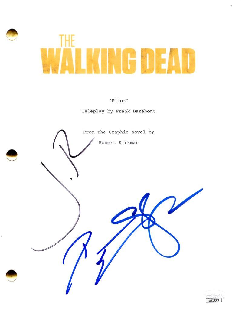 Danai Gurira S Yeun J Bernthal Signed Autograph The Walking Dead Script JSA COA