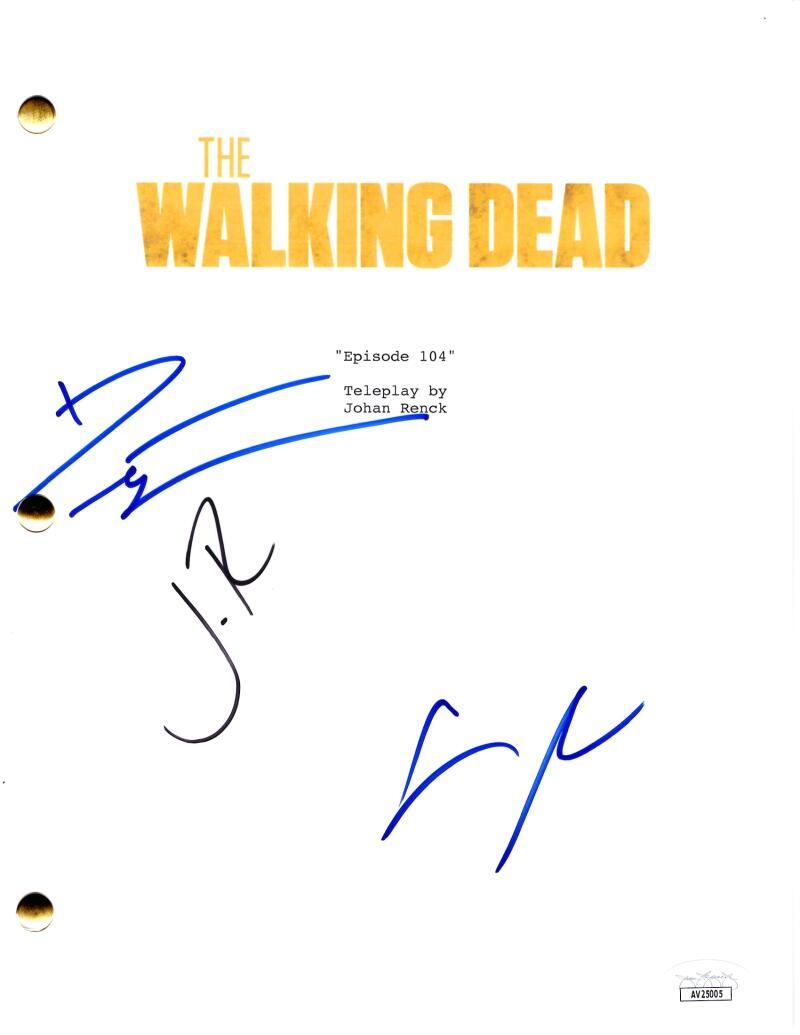 Danai Gurira Yeun Bernthal Signed Autograph The Walking Dead Full Script JSA COA