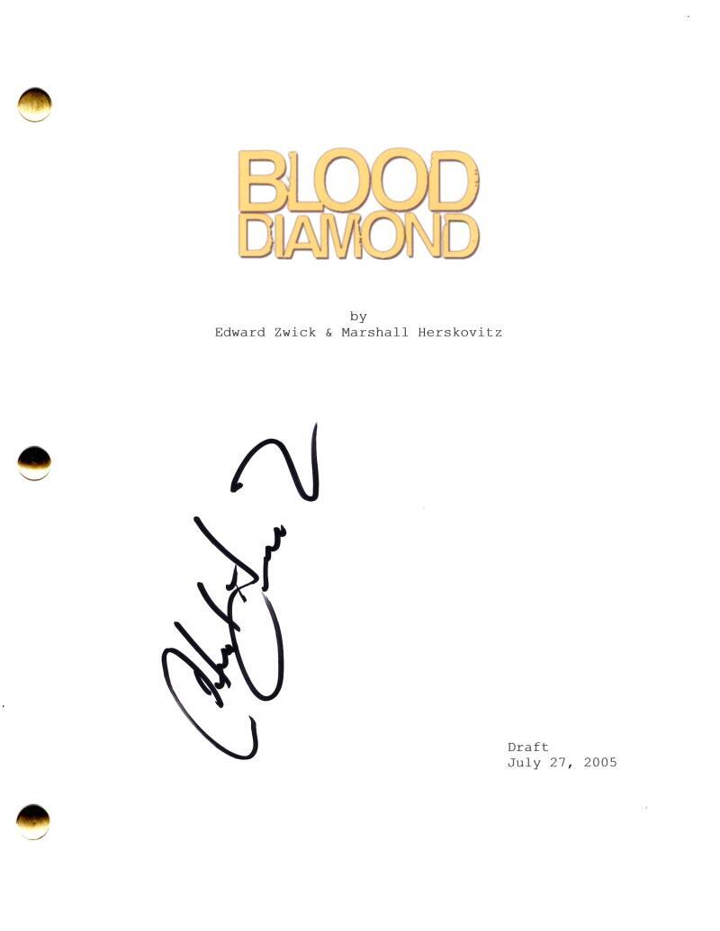 Djimon Hounsou Signed Autograph Blood Diamond Movie Script Screenplay - Solomon