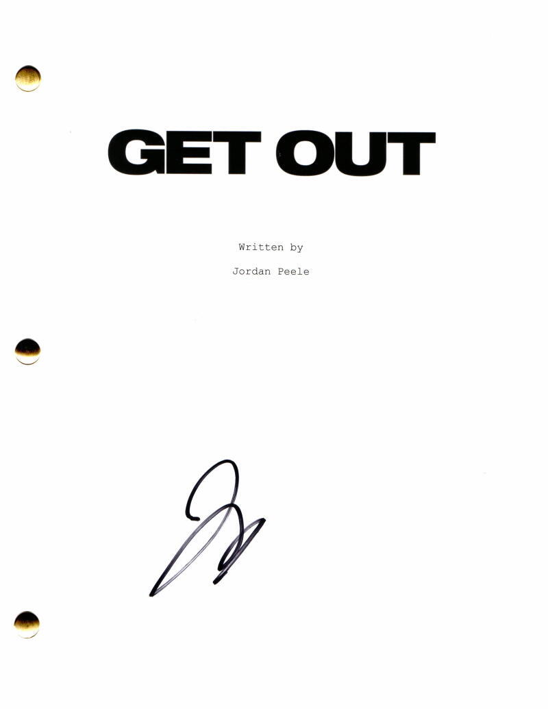 Jordan Peele Signed Autograph Get Out Full Movie Script Starring Daniel Kaluuya