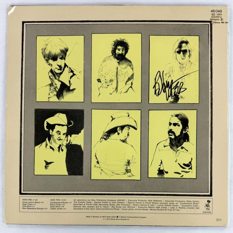 Bob Weir Grateful Dead Signed Autograph Album Vinyl Record Workingman's Dead BAS