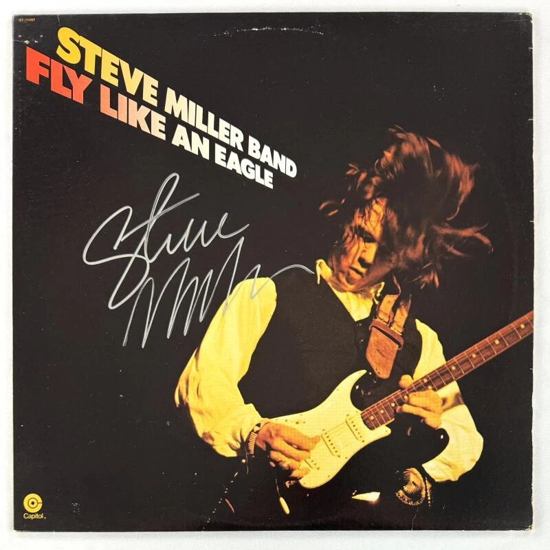 Steve Miller Signed Autograph Album Vinyl Record LP - Band Fly Like An Eagle PSA