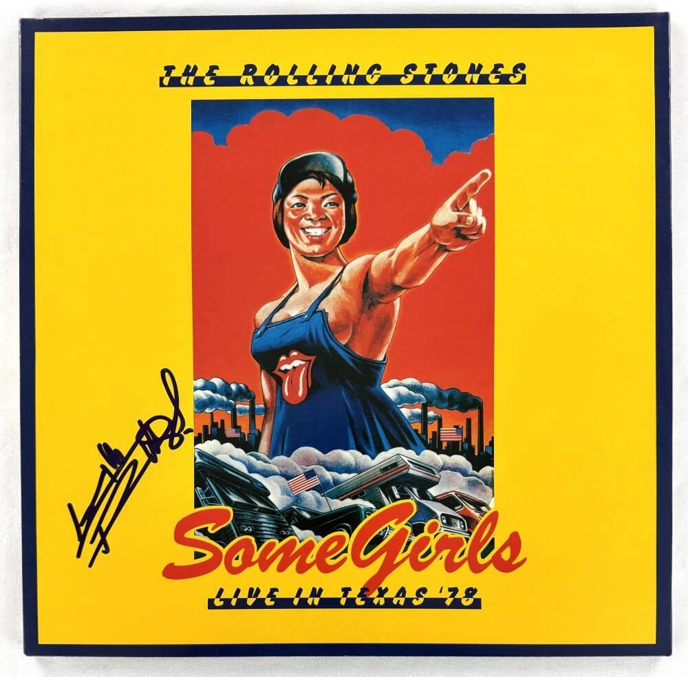 Keith Richards The Rolling Stones Signed Autograph Album Record - Some Girls BAS