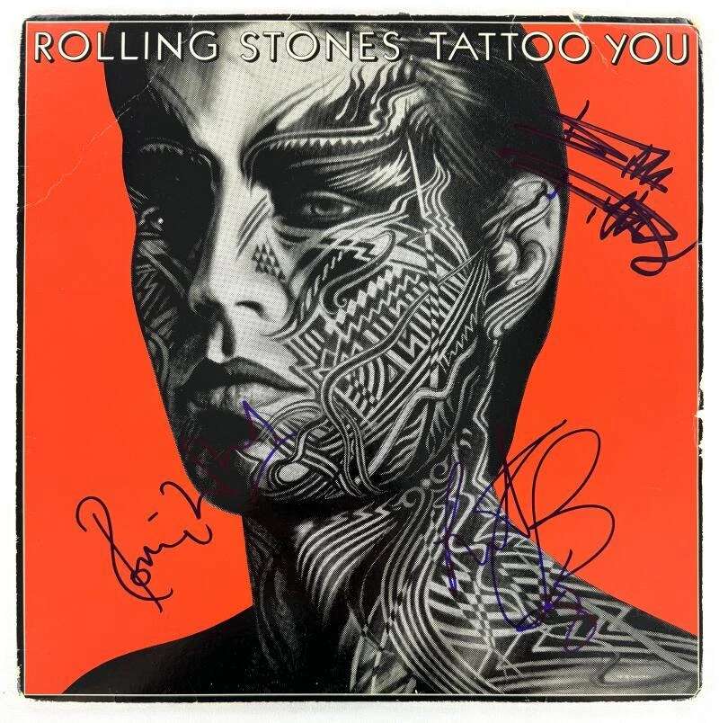 Keith Richards Wood Watts Rolling Stones Signed Autograph Album Record Beckett