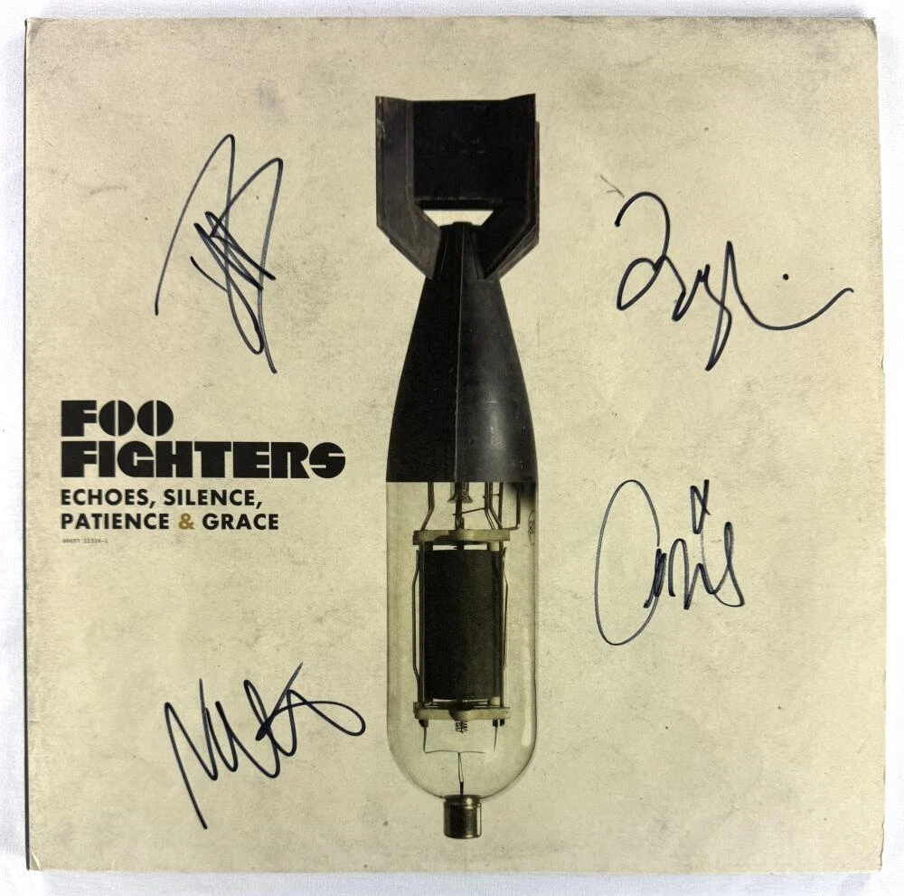 Foo Fighters Signed Autograph Album Record - Taylor Hawkins Dave Grohl +2 w/ BAS